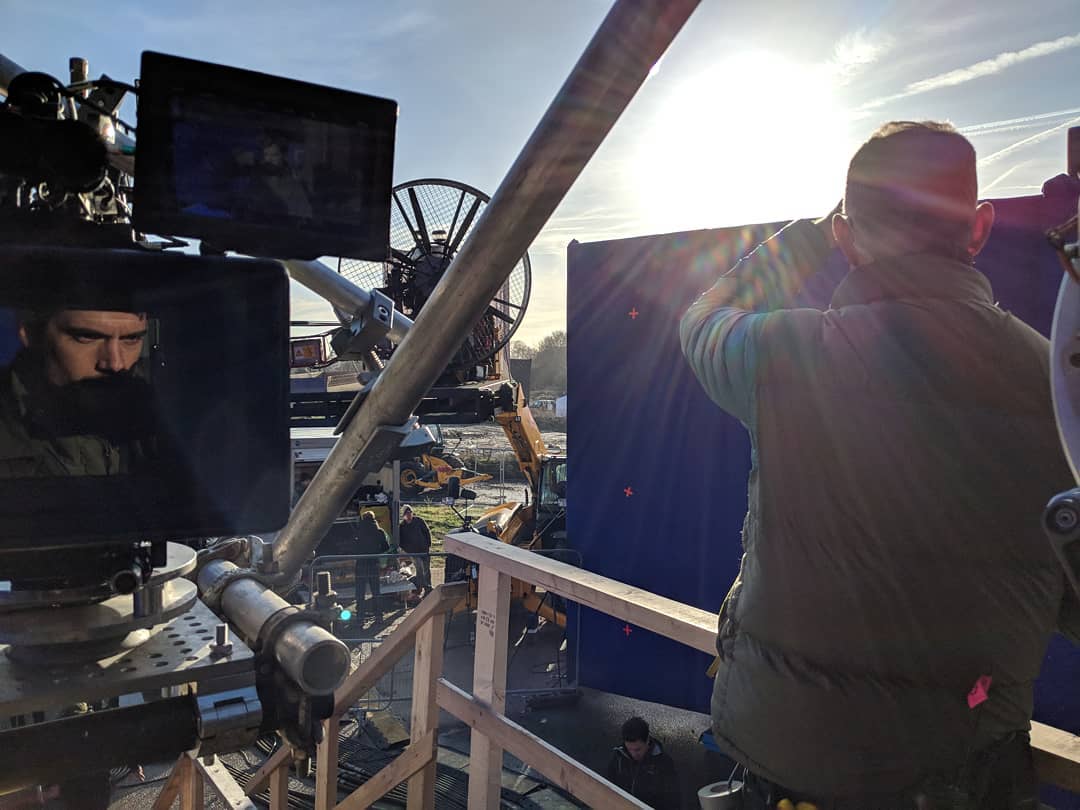 Henry Cavill On Set